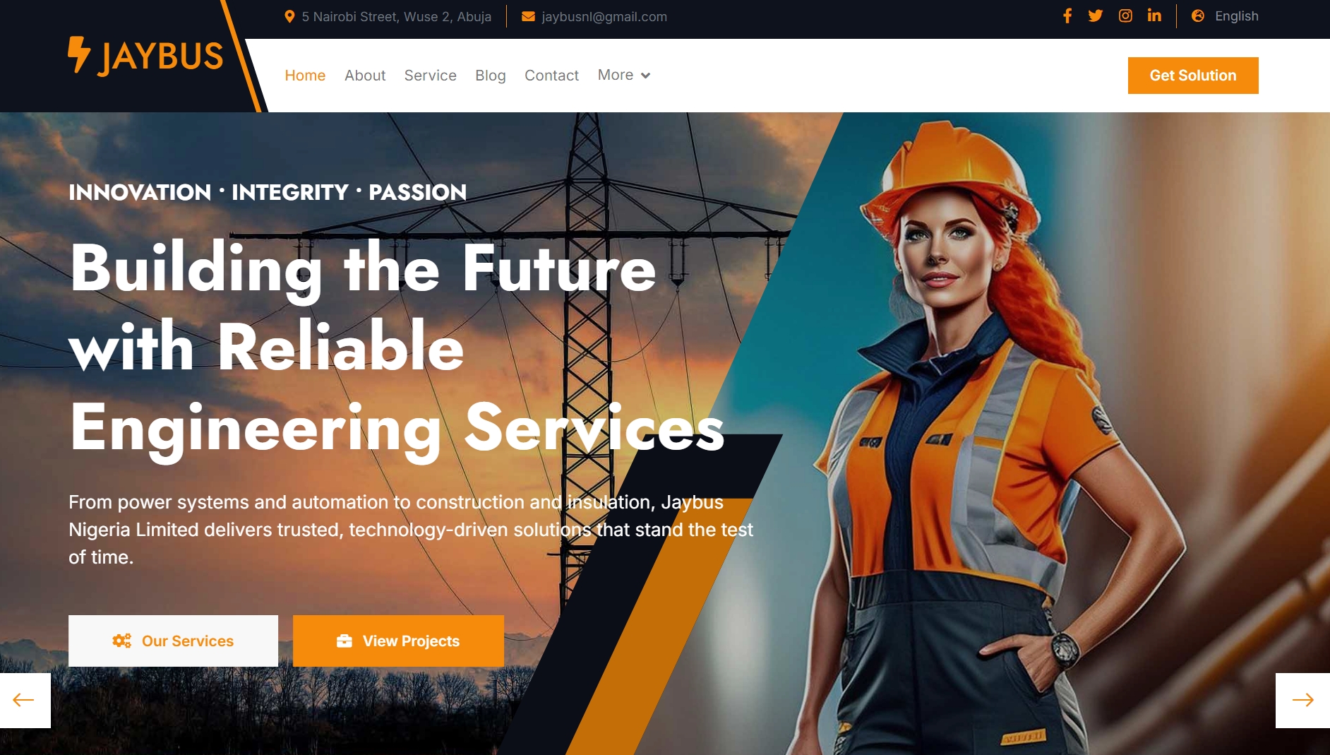 Jaybus Corporate Website - Responsive web design