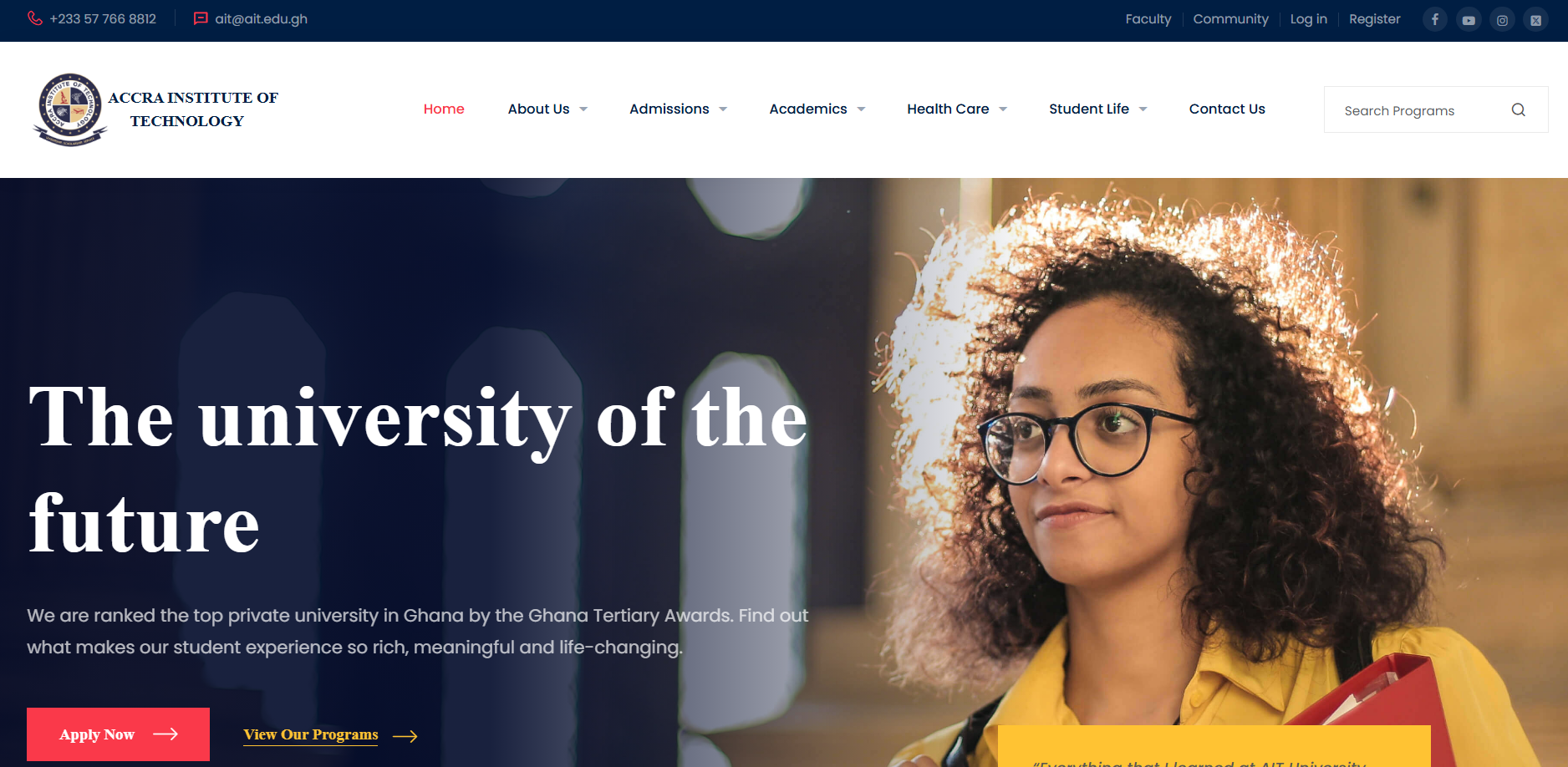 University Web Platform - Full-stack web application with custom backend